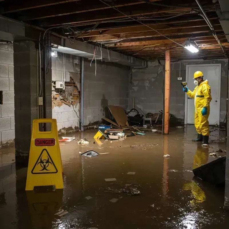 Flooded Basement Electrical Hazard in Pleasant Hill, MO Property